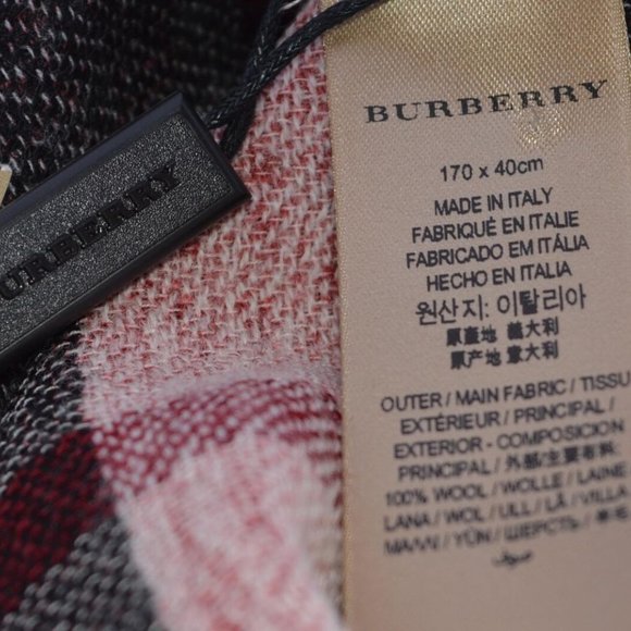 NWT BURBERRY REVERSIBLE COLOUR CHECK WOOL SCARF - Picture 6 of 7